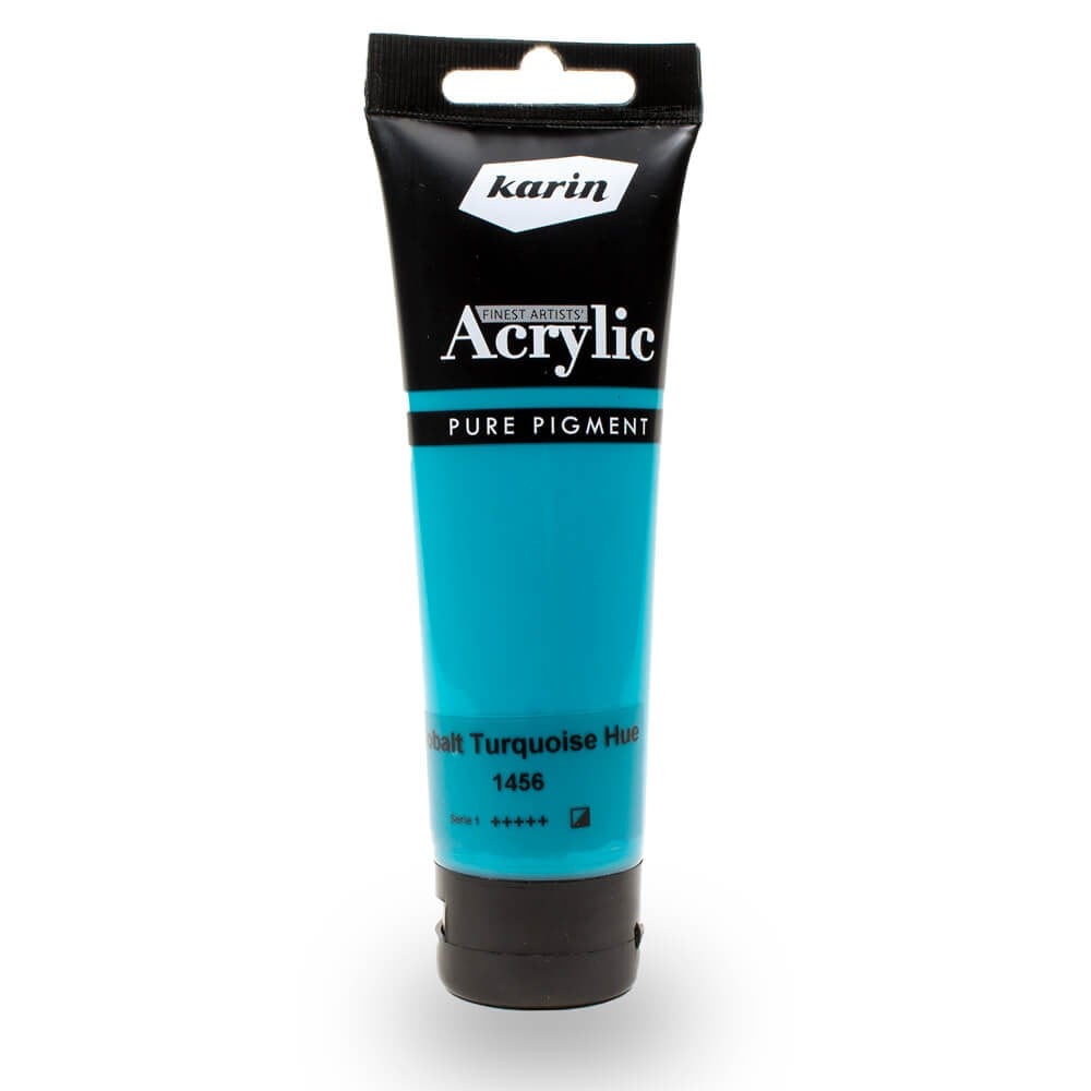 karin artist akrilik boya 120 ml 1456 cobalt turquoise hue