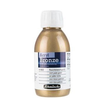 Schmincke acryl bronz metal akrilik boya 150 ml 822 rich pale gold