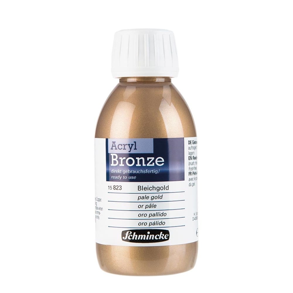 Schmincke acryl bronz metal akrilik boya 150 ml 823 pale gold