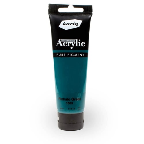 karin artist akrilik boya 120 ml 1563 phthalo green