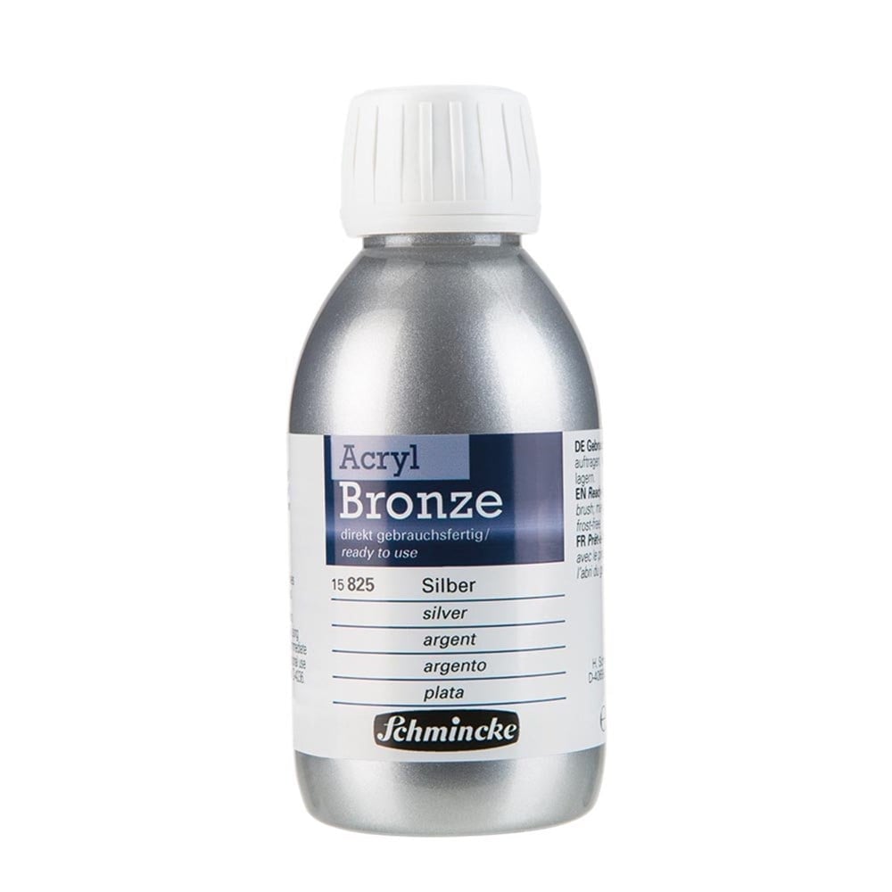 Schmincke acryl bronz metal akrilik boya 150 ml 825 silver