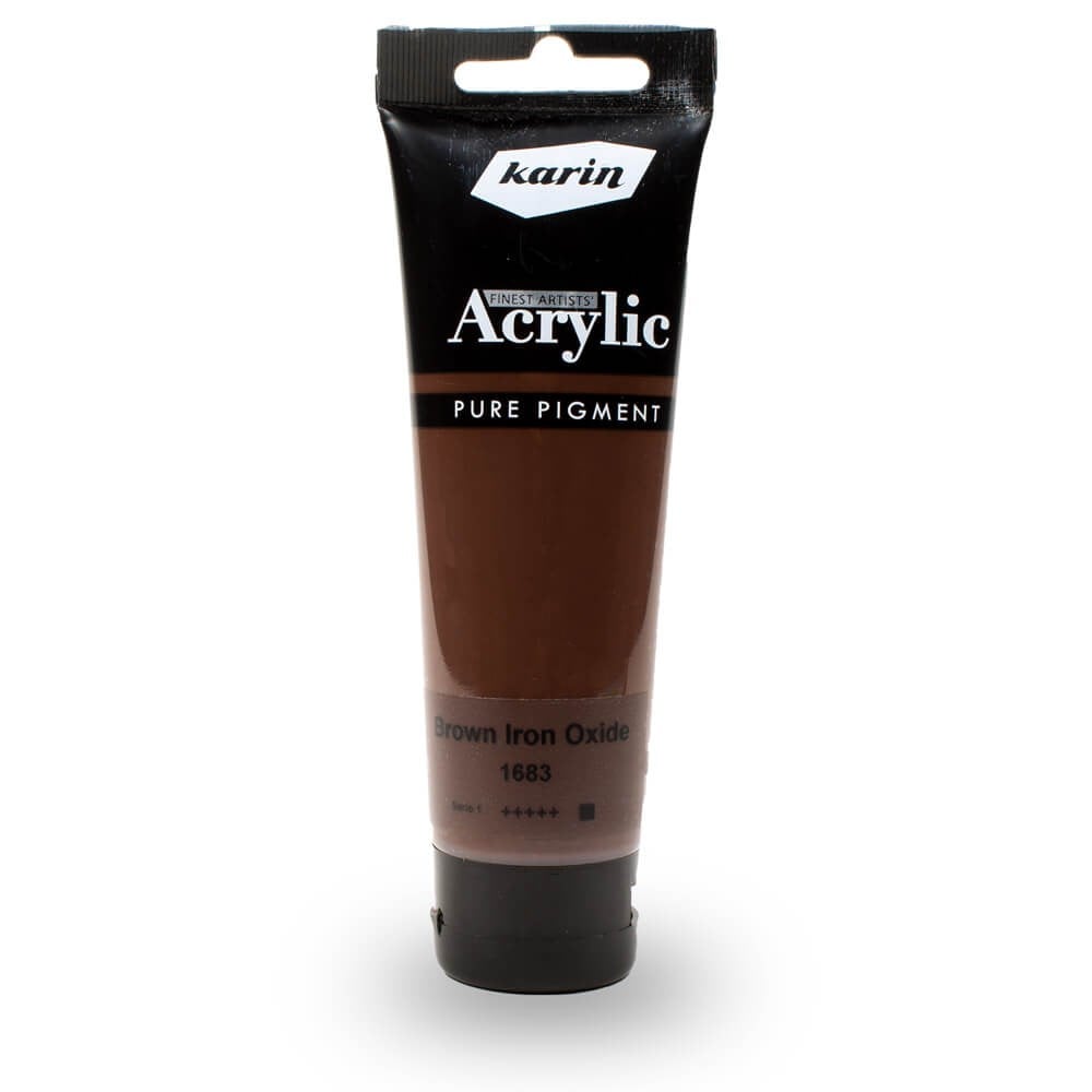 karin artist akrilik boya 120 ml 1683 brown iron oxide