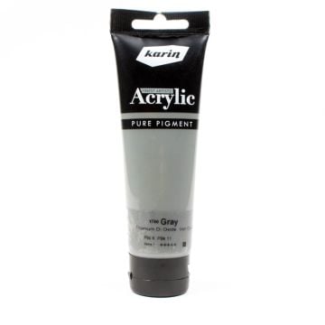 karin artist akrilik boya 120 ml 1700 grey