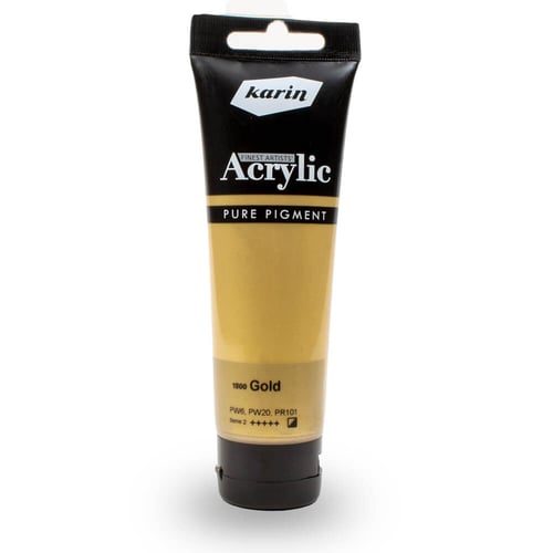 karin artist akrilik boya 120 ml 1800 gold