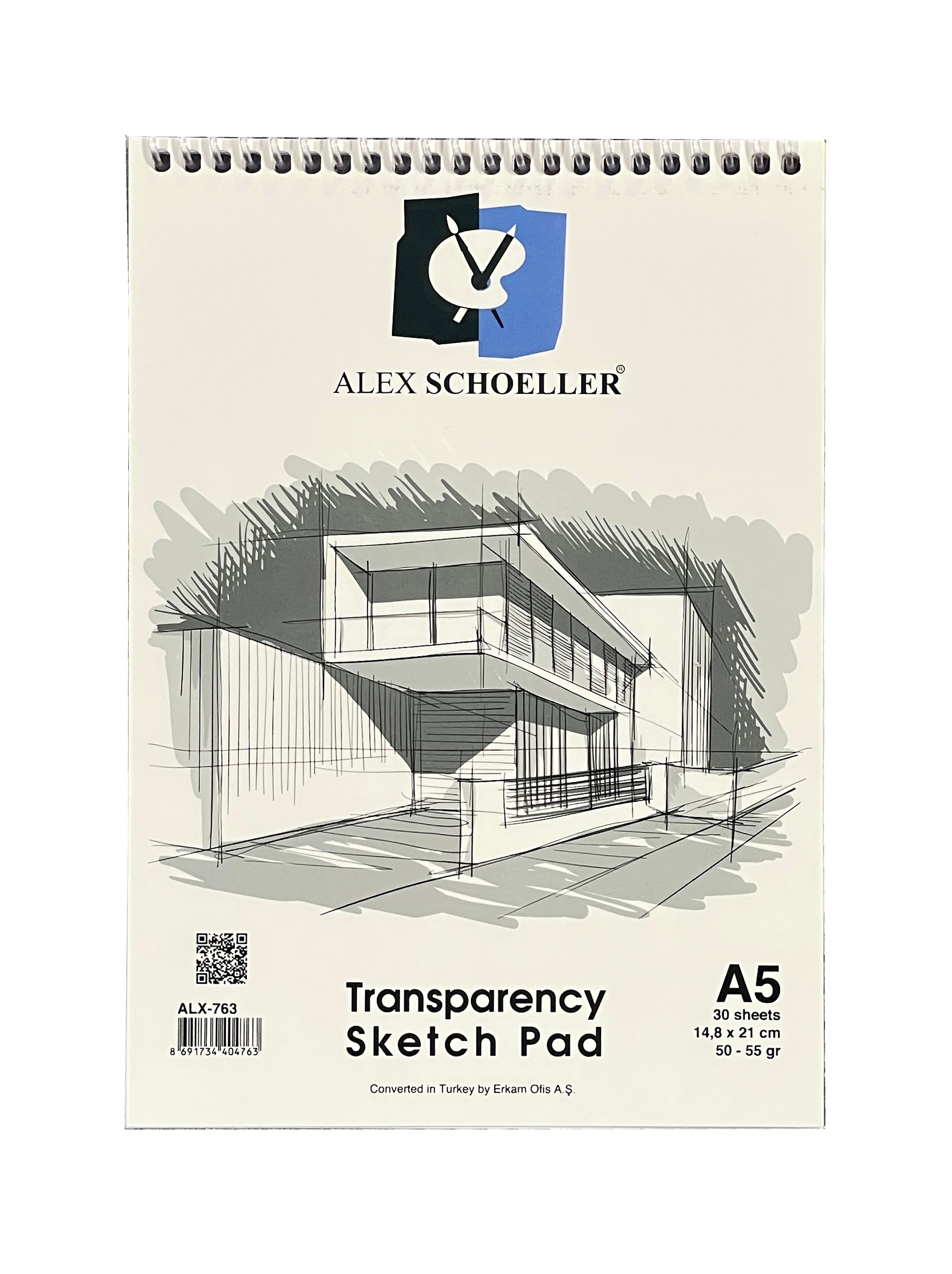 Alex Schoeller Eskiz Blok Transparan Spiralli 50/55gr A5 30 Yaprak ALX 763
