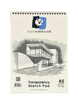 Alex Schoeller Eskiz Blok Transparan Spiralli 50/55gr A5 30 Yaprak ALX 763