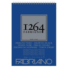 Fabriano 1264 Drawing Black A3 40 Yaprak Üstten Spiralli Siyah Yapraklı Eskiz Çizim Defteri 200 gr.