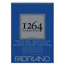Fabriano 1264 Drawing Black A3 40 Yaprak Üstten Spiralli Siyah Yapraklı Eskiz Çizim Defteri 200 gr.