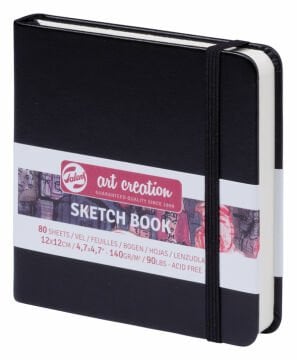 Talens Art Creation Sketch Book 12x12 cm Black Eskiz Defteri 80 Yaprak 140 g