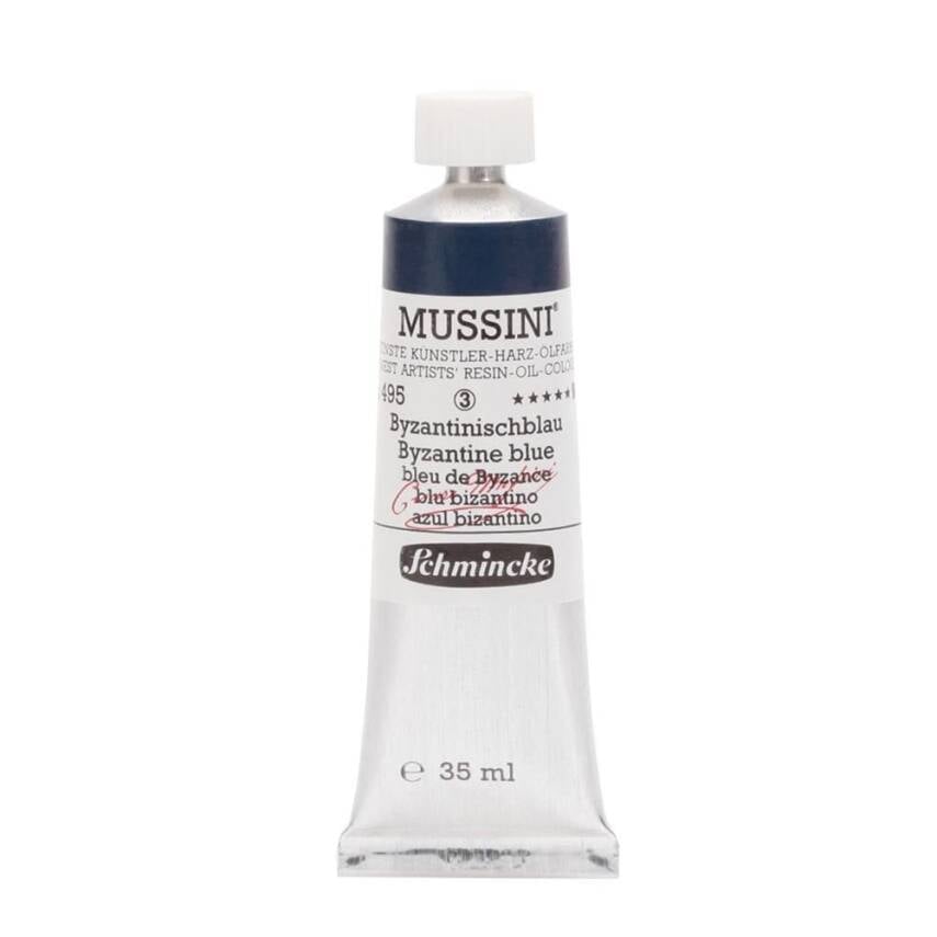 Schmincke Mussini Artist Yağlı Boya 35 ml 495 Byzantine Blue Seri 3
