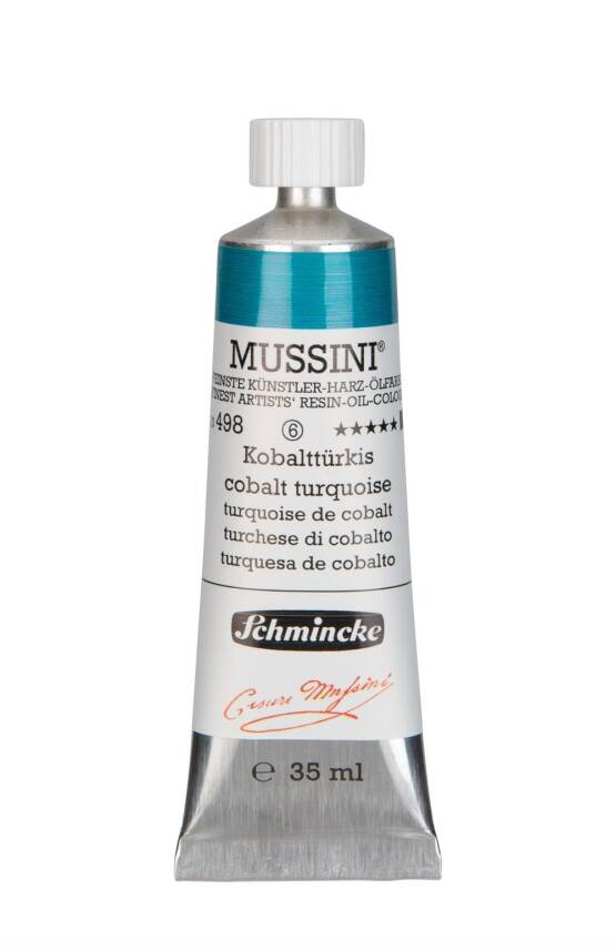 Schmincke Mussini Artist Yağlı Boya 35 ml 498 Cobalt Turquoise Seri 6