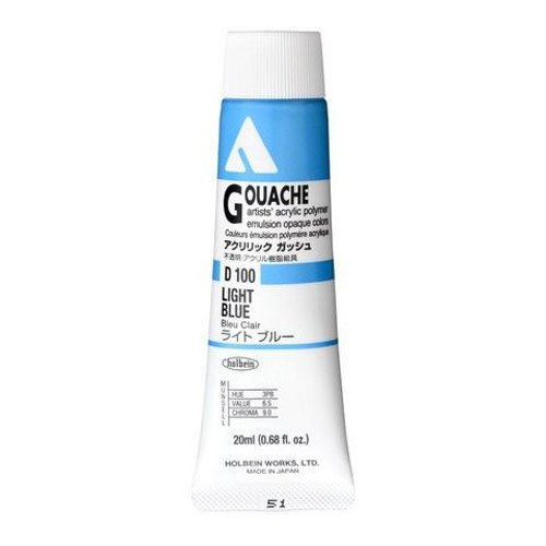 Holbein Akrilik Guaj Boya 20 ml D100 Light Blue