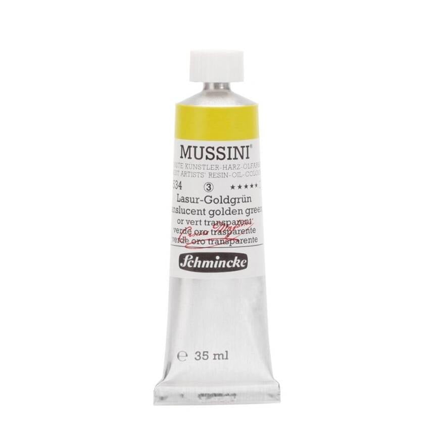 Schmincke Mussini Artist Yağlı Boya 35 ml 534 Translucent Golden Green Seri 3