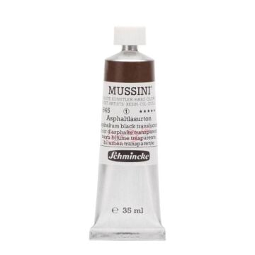 Schmincke Mussini Artist Yağlı Boya 35 ml 645 Asphaltum Black Translucent Seri 1
