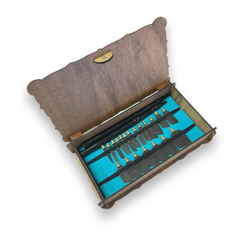 TiryakiArt Şaklı Abanoz Profesyonel Kalem Seti 1-20 mm AÇIK