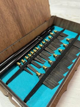 TiryakiArt Şaklı Abanoz Profesyonel Kalem Seti 1-20 mm AÇIK