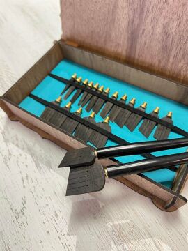 TiryakiArt Şaklı Abanoz Profesyonel Kalem Seti 1-20 mm AÇIK