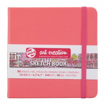 Talens Art Creation Sketch Book 12x12 cm Coral Red Eskiz Defteri 80 Yaprak 140 g