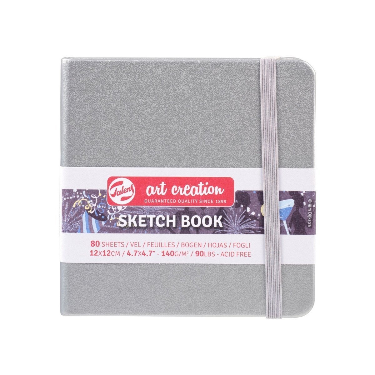 Talens Art Creation Sketch Book 12x12 cm Shiny Silver Eskiz Defteri 80 Yaprak 140 g