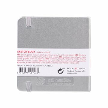 Talens Art Creation Sketch Book 12x12 cm Shiny Silver Eskiz Defteri 80 Yaprak 140 g