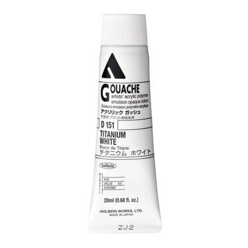 Holbein Akrilik Guaj Boya 20 ml D151 TITANIUM WHITE