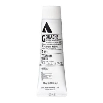 Holbein Akrilik Guaj Boya 20 ml D151 TITANIUM WHITE