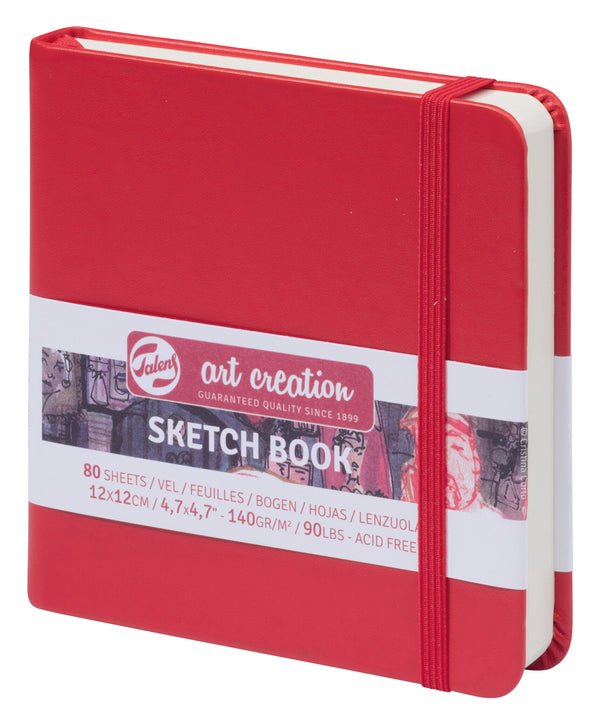 Talens Art Creation Sketch Book 12x12 cm Red Eskiz Defteri 80 Yaprak 140 g