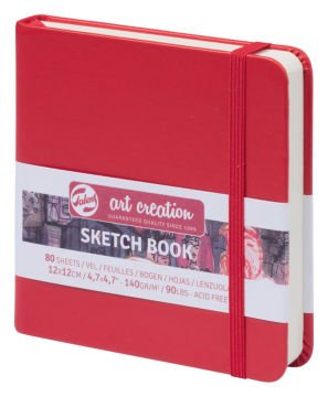 Talens Art Creation Sketch Book 12x12 cm Red Eskiz Defteri 80 Yaprak 140 g