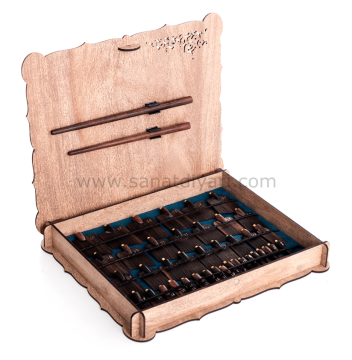 TiryakiArt Şaklı Abanoz Profesyonel Kalem Seti 1-40 mm