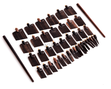 TiryakiArt Şaklı Abanoz Profesyonel Kalem Seti 1-40 mm