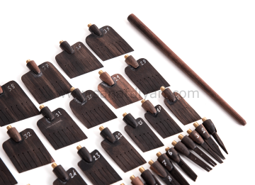 TiryakiArt Şaklı Abanoz Profesyonel Kalem Seti 1-40 mm