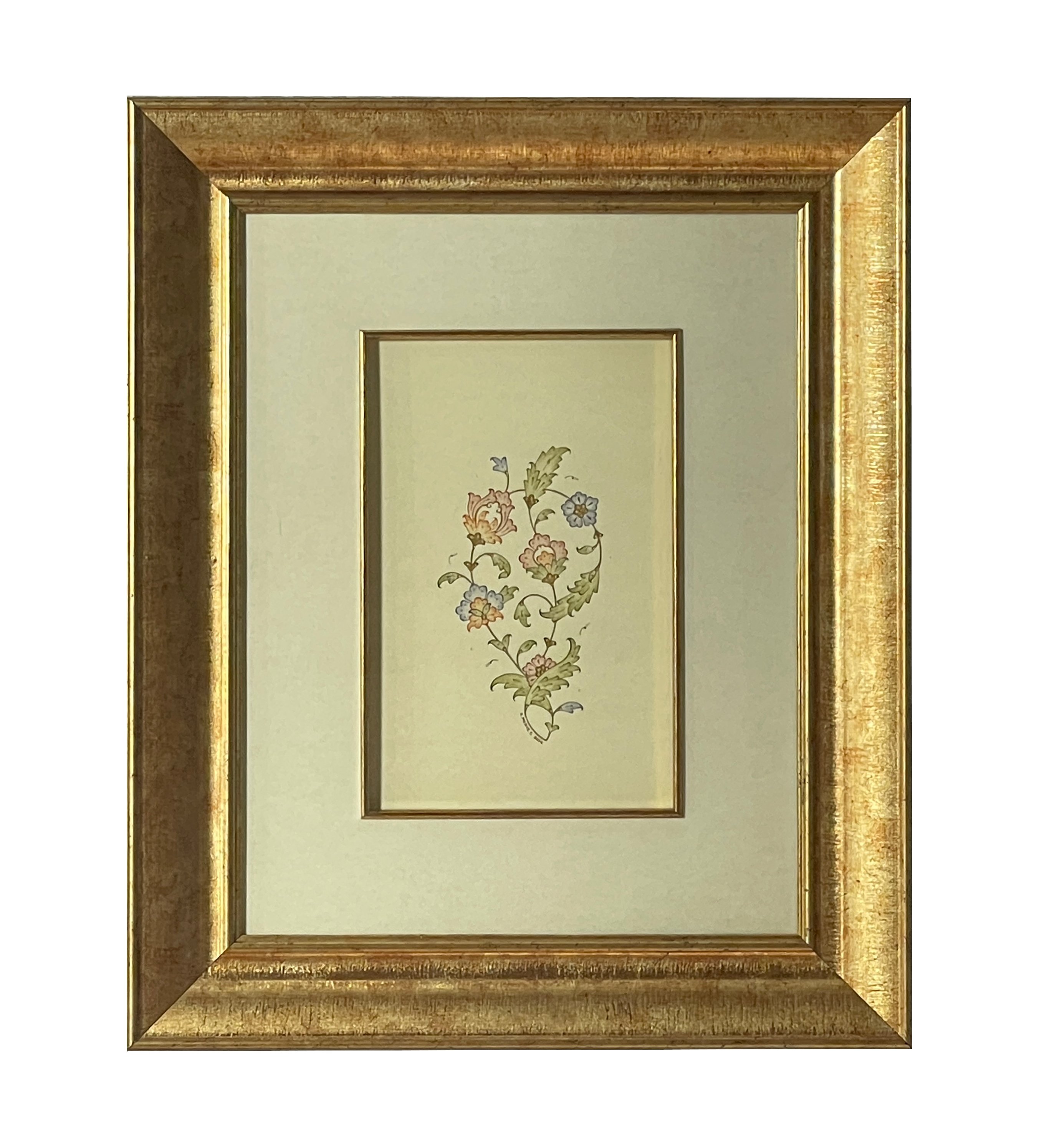 Çerçeveli Z. Merve Tiryaki Tezhip Çalışması 38X47 Cm Paspartolu Orijinal