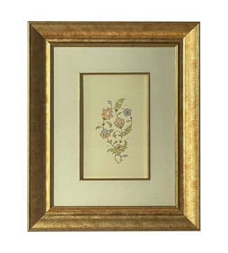 Çerçeveli Z. Merve Tiryaki Tezhip Çalışması 38X47 Cm Paspartolu Orijinal