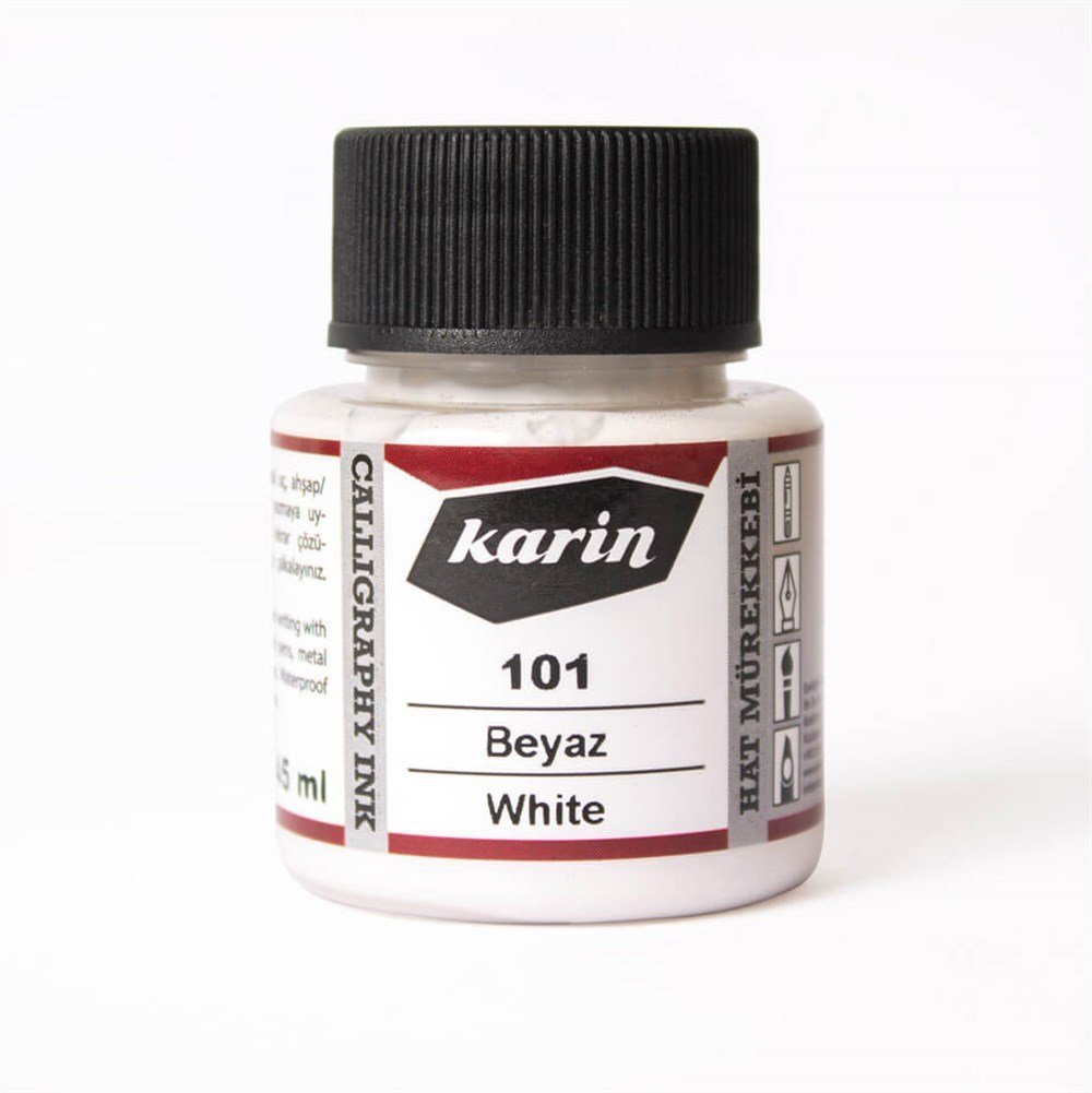 Karin 101 Beyaz Hat Mürekkebi 45 ml