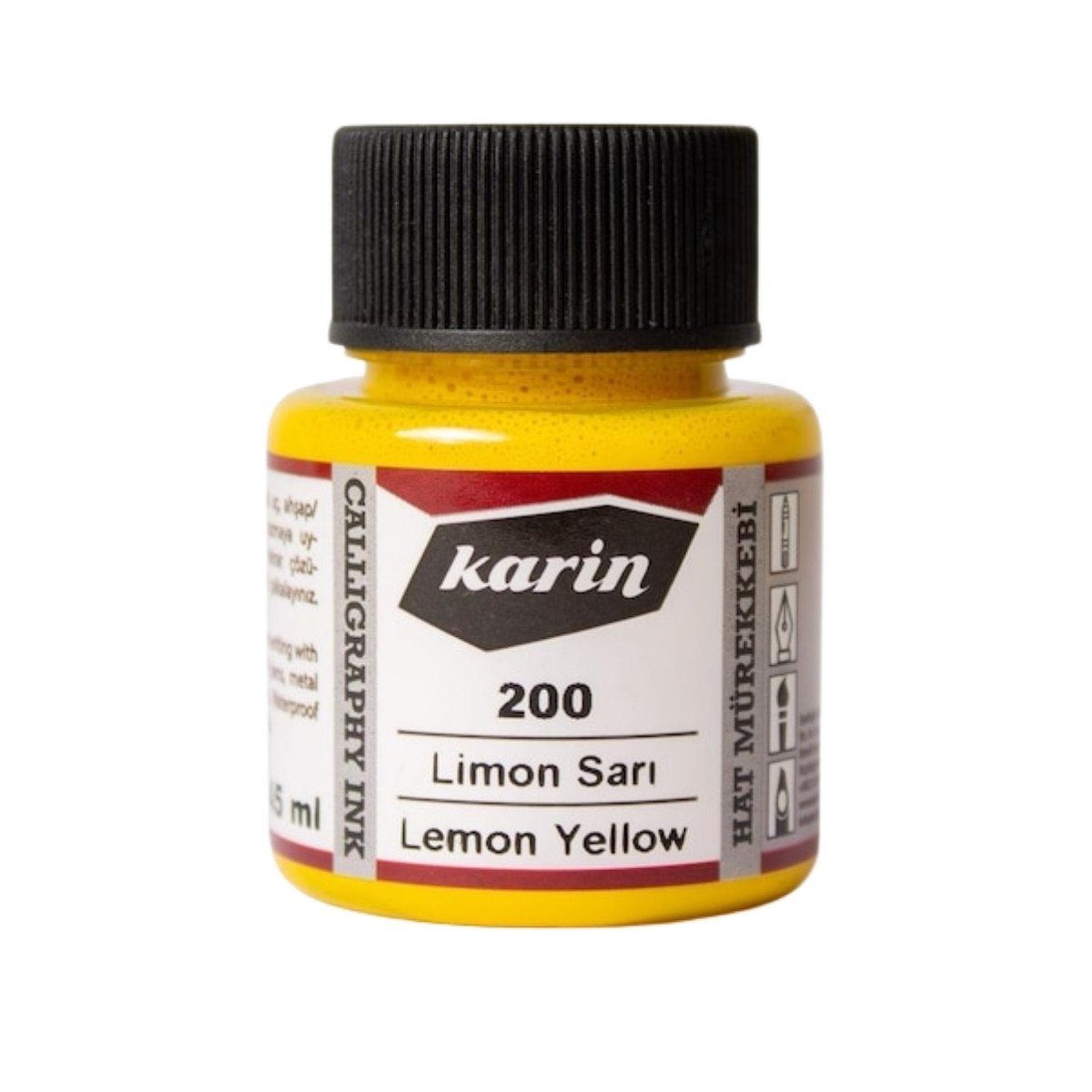 Karin 200 Limon Sarı Hat Mürekkebi 45 ml
