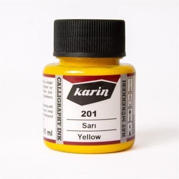 Karin 201 Sarı Hat Mürekkebi 45 ml