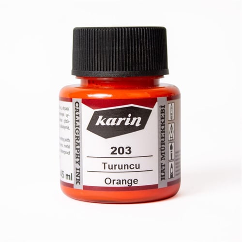 Karin 203 Turuncu Hat Mürekkebi 45 ml