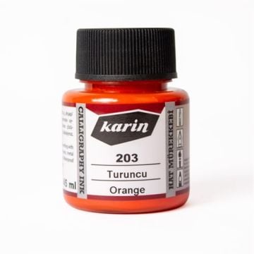 Karin 203 Turuncu Hat Mürekkebi 45 ml