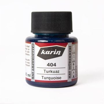 Karin 404 Turkuaz Hat Mürekkebi 45 ml