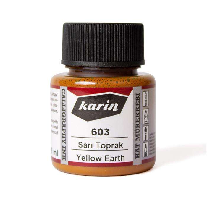 Karin 603 Sarı Toprak Hat Mürekkebi 45 ml