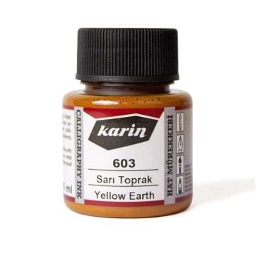 Karin 603 Sarı Toprak Hat Mürekkebi 45 ml