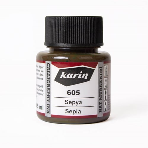Karin 605 Sepya Hat Mürekkebi 45 ml