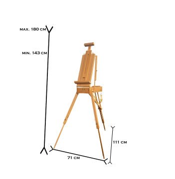 Vera Sanat Portatif Ayaklı Şövale 71x111x143 cm