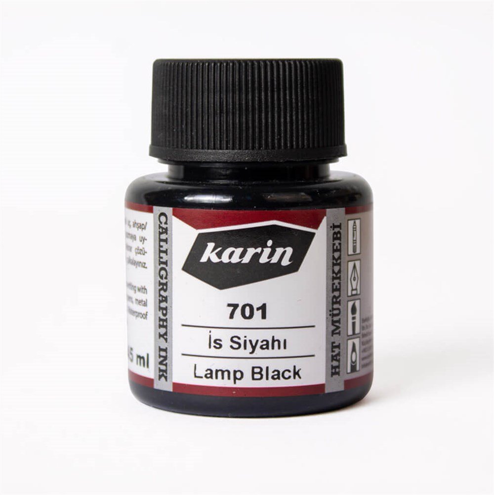 Karin 701 İs Sıyahı Hat Mürekkebi 45 ml