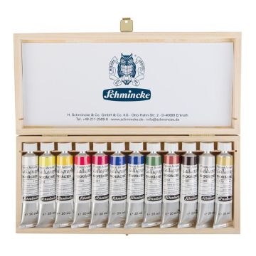Schmincke Calligraphy Artist Guaj Boya Set Ahşap Kutu 12x20ml 72028