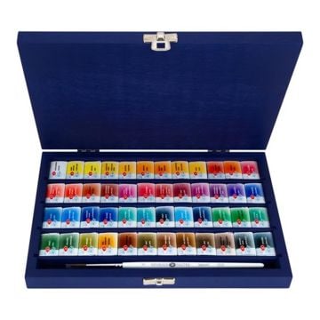 St. Petersburg White Nights Sulu Boya 48 Renk ahşap set mavi kutulu