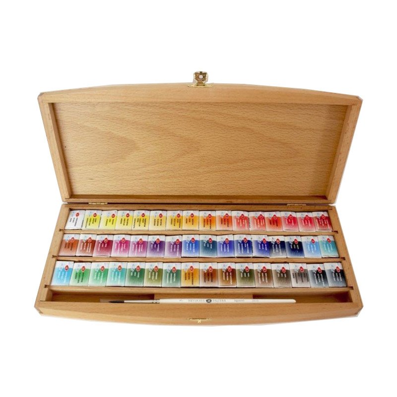 St. Petersburg White Nights Sulu Boya 48 Renk ahşap set natural kutulu