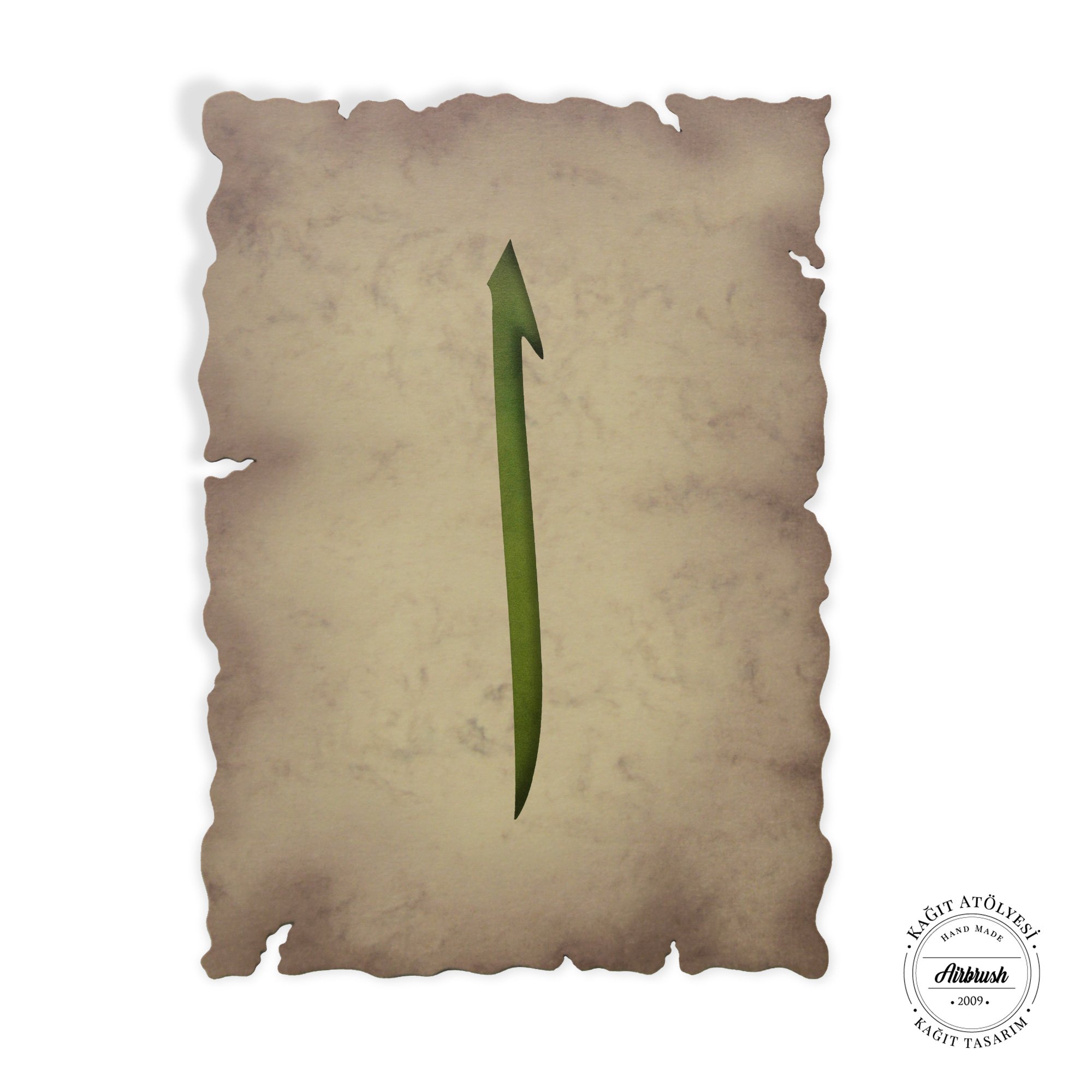 Kağıt Atölyesi 300 Gr A5 Zeytin Yeşili Elif