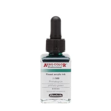 Schmincke Aerocolor Akrilik Mürekkep 28 ml 500 Phthalo Green