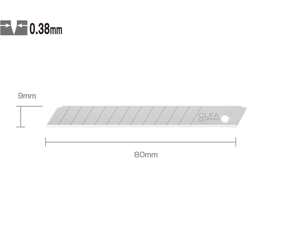 Olfa Maket Bıçağı (9mm) 10 Adet Yedek Uç / AB10